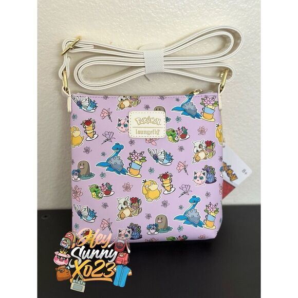 Loungefly Pokemon Floral Allover Print Crossbody Bag - Picture 2 of 3